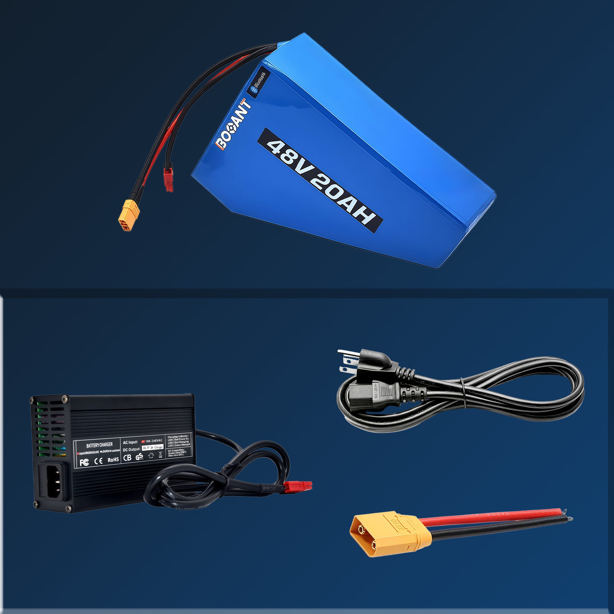 48V 20Ah E-Bike Battery Triangle Pack  | with Samsung 50G Cells | Bluetooth Smart BMS