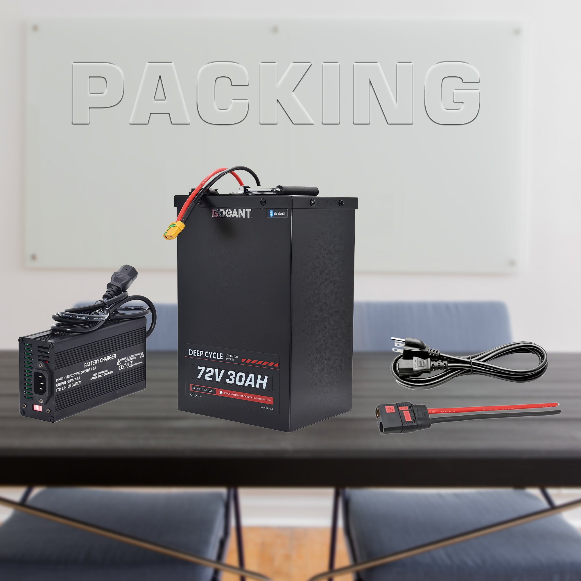 72V 30AH Samsung 21700-50G Smart Battery with Bluetooth Monitoring & Waterproof Metal Case