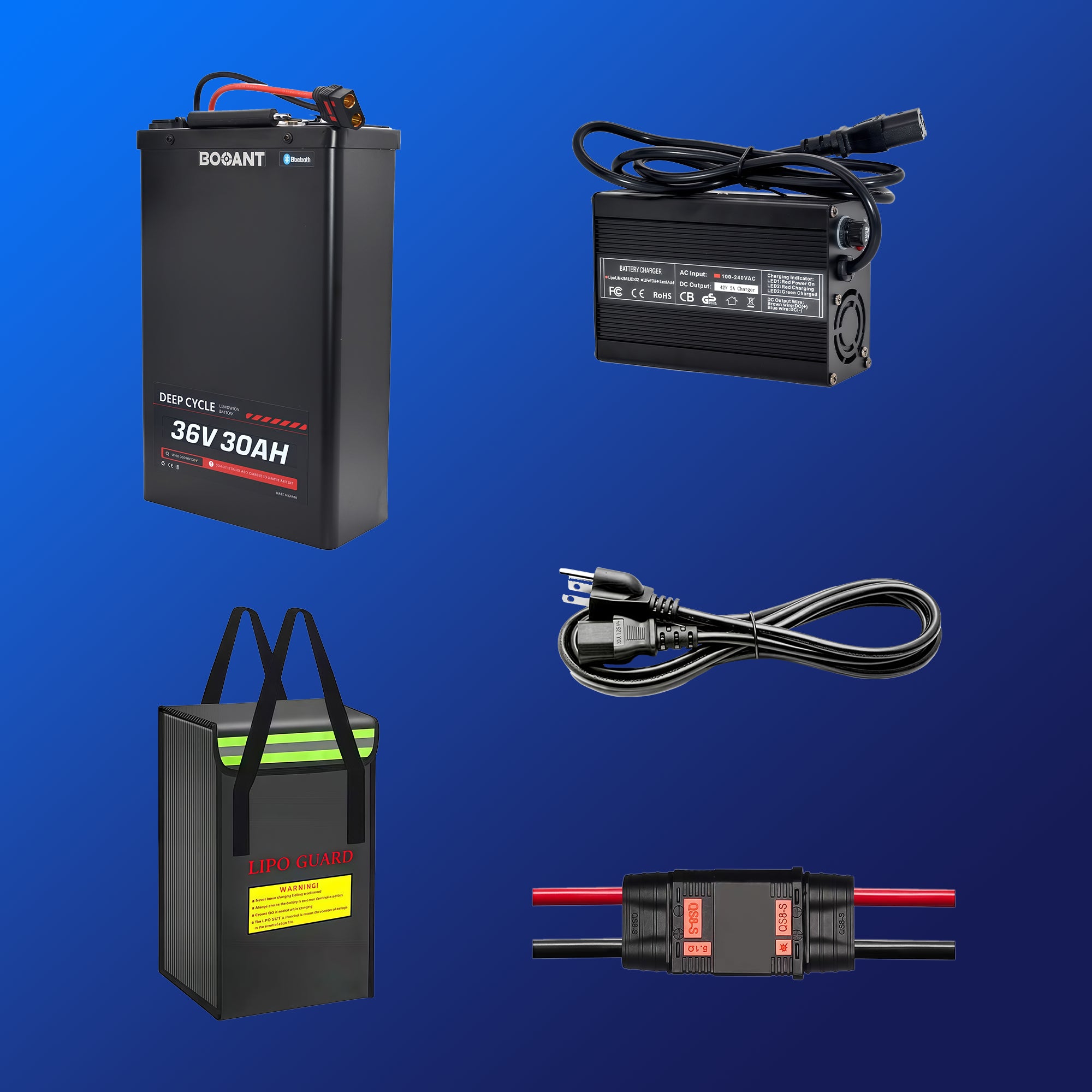 50+ Mile Range | 36V 30AH E-Bike Battery | Samsung 50G Cells | Bluetooth BMS