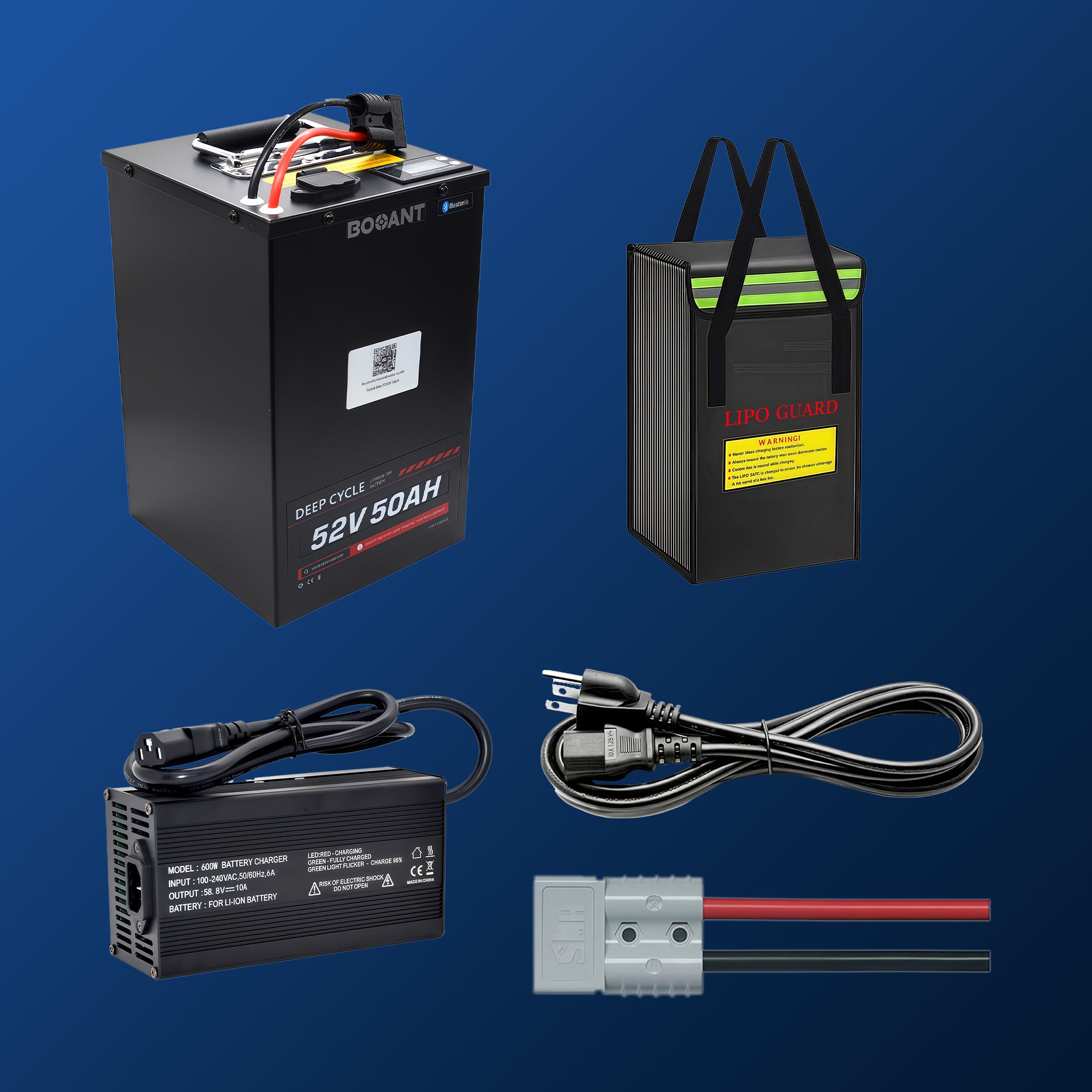 Samsung 50G Powered 52V 50Ah E-Bike Battery with Smart Bluetooth BMS