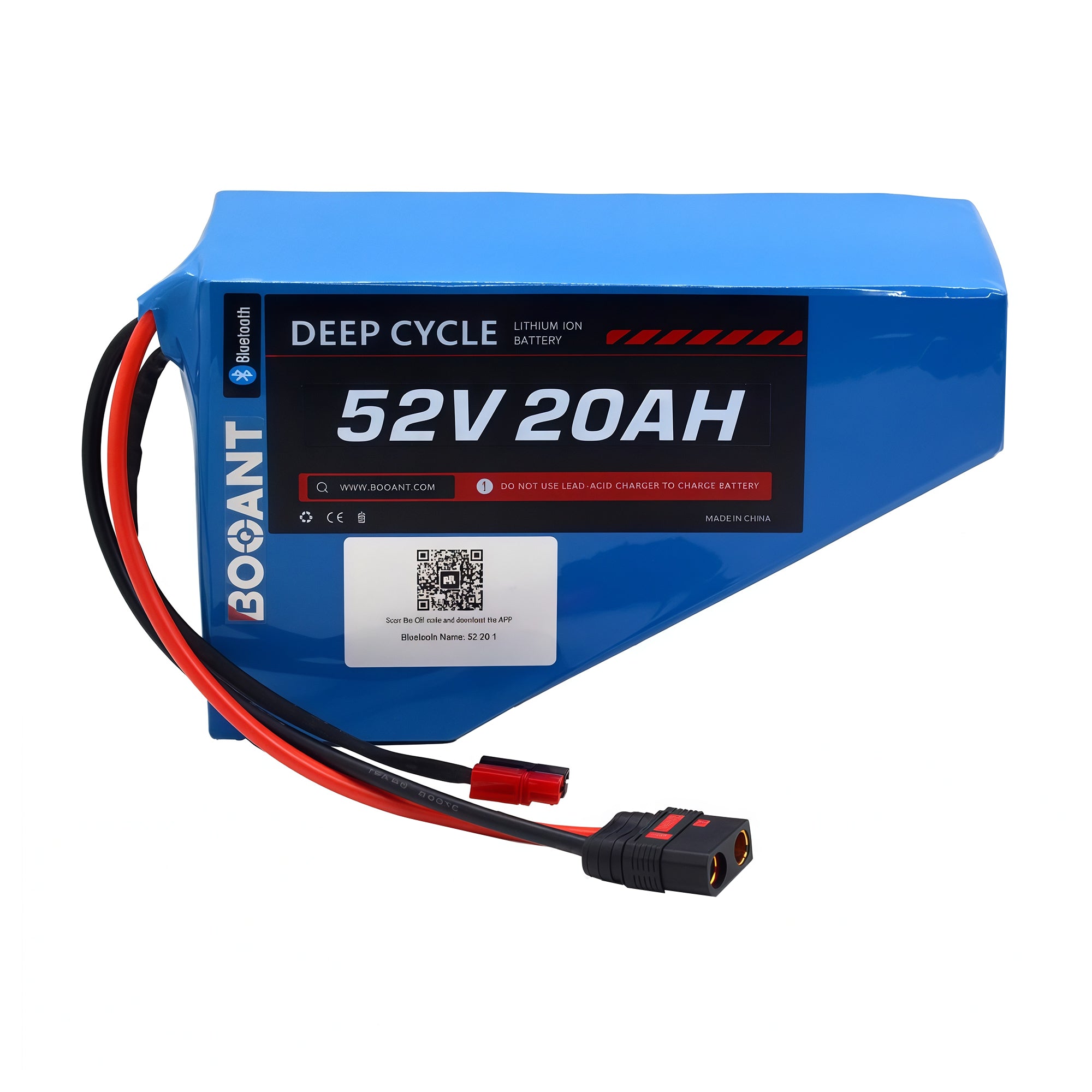 52V 20Ah Bluetooth Triangle eBike Battery | Samsung 50G Cells | APP Control & Monitoring | 5A Fast Charger