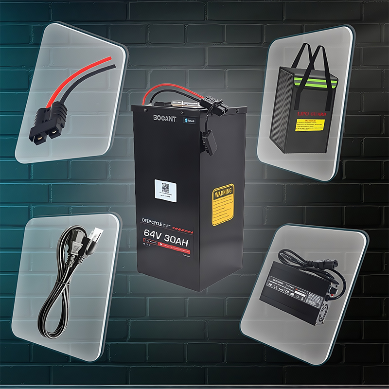 20S 60V 64V 30AH LiFePo4 Battery With Metal Casing