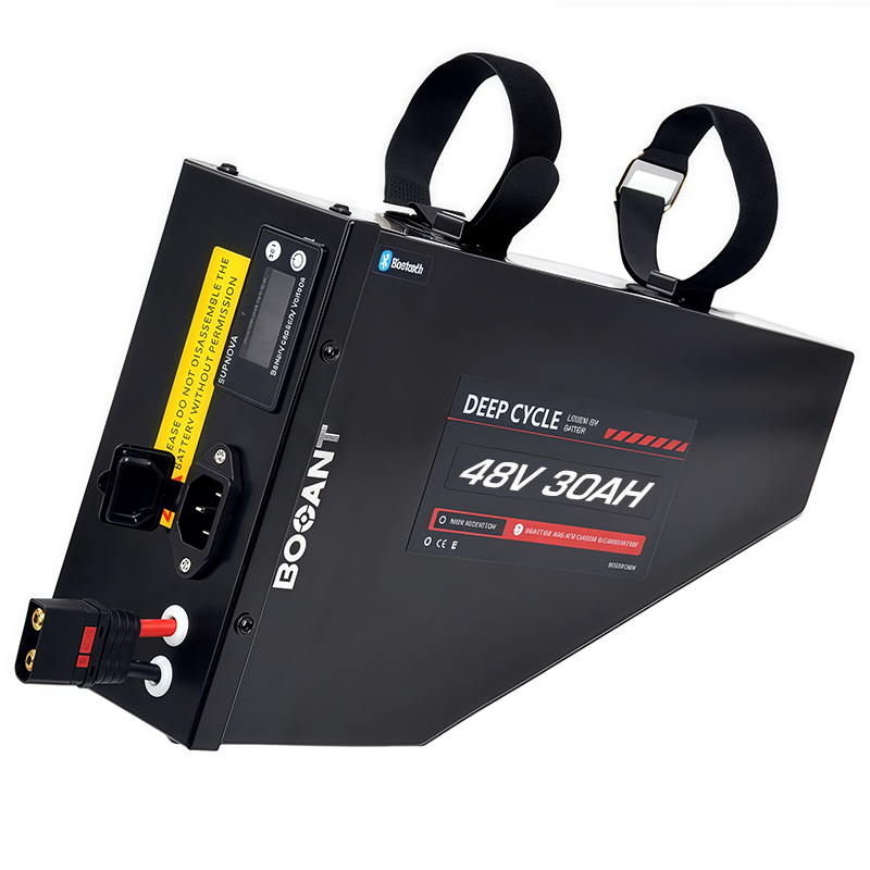 Booant 48V 30Ah Triangle Lithium Battery for E-Bike/E-Scooter - Durable Metal Shell, High Capacity